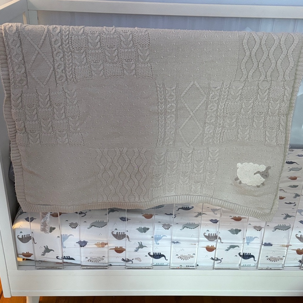 Pottery barn heirloom Knitted Baby Blanket